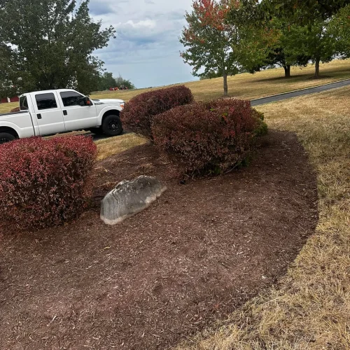 mulch job completed in winchester va by williams property management